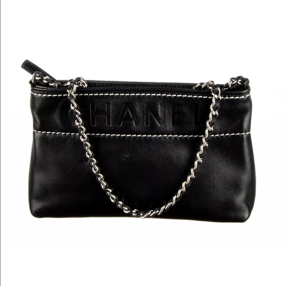 CHANEL Black Lambskin Leather Mini bag - Picture 1 of 8